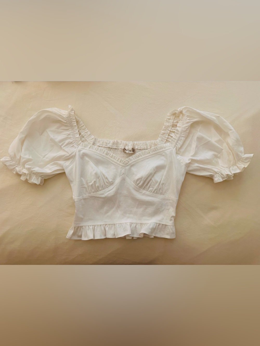 Altar’d State Crop Blouse with puffy sleeves